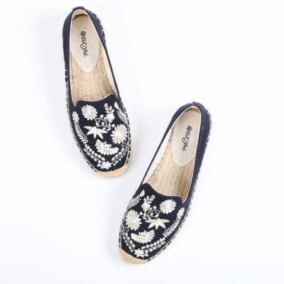 Real Salto Alto Shoes Sale Hemp Wedges Cotton Fabric Spring autumn Round Toe Rome Zapatos