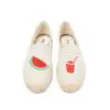 new fruit pattern embroidery flat loafers shallow mouth round toe comfortable espadrilles ladies slip on