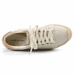 Espadrilles Casual Platform Sneakers Real Sapatos Tienda Soludos Women s Lace up Sewing Wedges Shoes