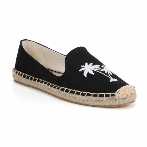 Espadrilles For Flat  Casual Round Toe New Direct Selling Ballet Flats Hemp Cotton Fabric Rubber
