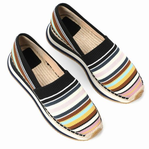 Espadrilles Shoes Wedges  Zapatos Mujer Tacon Sloludos Round Toe Casual Eva Mary Janes Mesh air