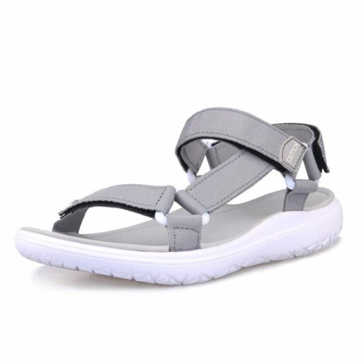 GRITION 2019 Women Sandals Outdoor Summer Beach Walking Open Toe Adjustable Casual Flat Shoes Lightweight Fashion Sandalias New