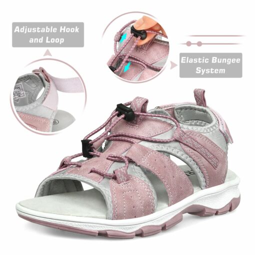 GRITION Womens Casual Sandals 2022 Summer Beach Breathable Fashion Open Toe Non Slip Hiking Trekking Flat Shoes Size 36-41 New
