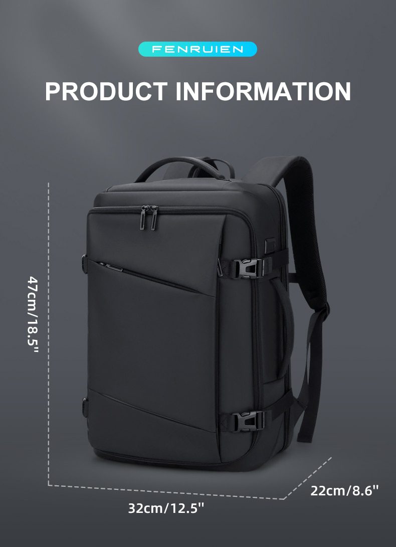 Fenruien Men's Backpack 17 Inch Laptop Backpacks Multifunction Large Capacity Waterproof Business Travel Backpack Bag 2021 New