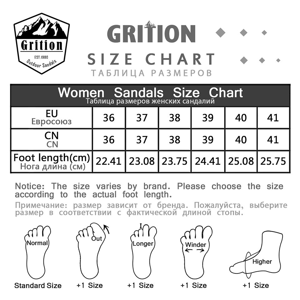 GRITION Women Sandals Casual Outdoor Summer Beach Shoes Ladies Open Toe Comfortable Soft Non-Slip Print Ladies 2021 New Fashion
