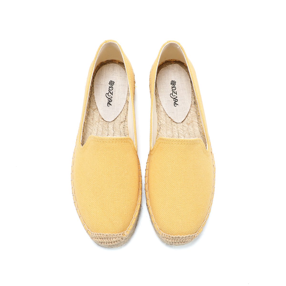 2021 New Arrival Rushed Casual Spring/autumn Hemp Round Toe Rubber Slip-on Solid Sapatos Zapatillas Mujer Espadrilles Flat