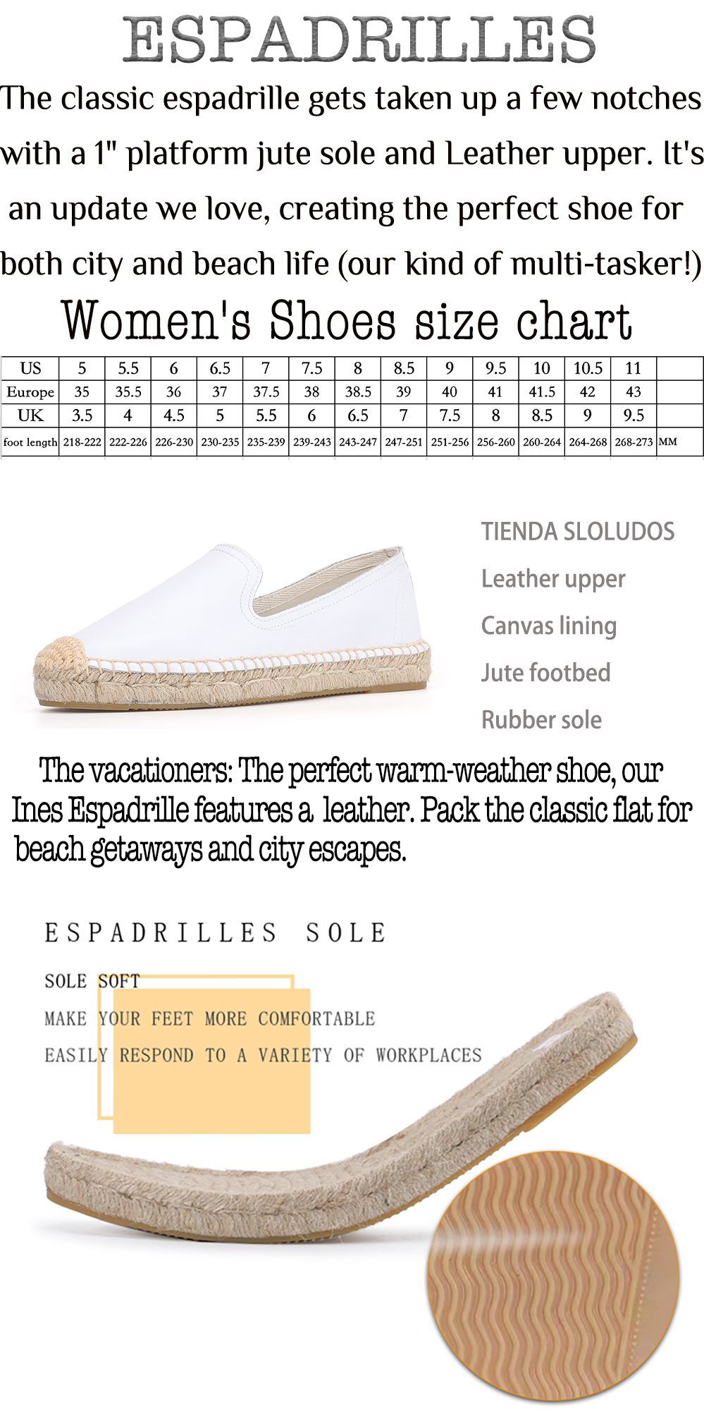 Dress Round Toe Espadrilles For Female 2021 New Real Rubber Sapatos Zapatillas Mujer Slip On Woman Comfortable Round Toe