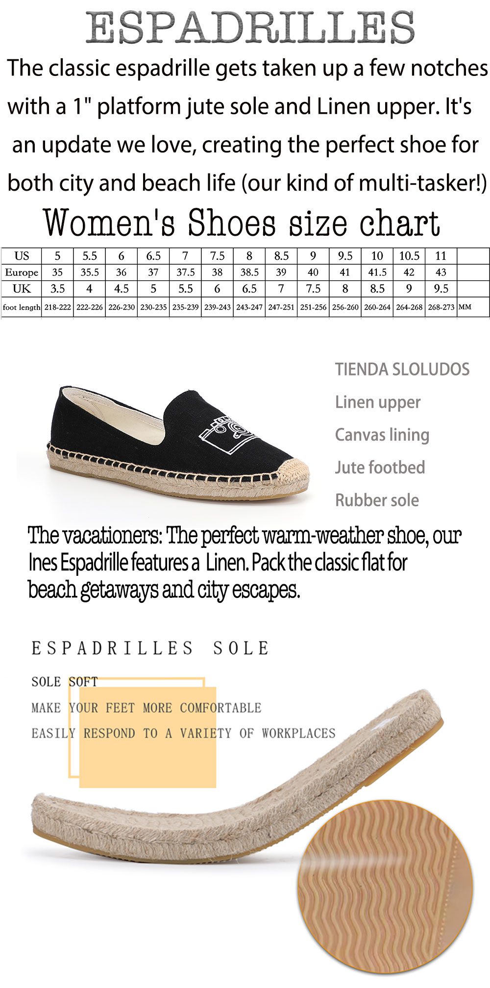Women Espadrilles For Flat 2022 Sapatos New Arrival Promotion Ballet Flats Hemp Cotton Fabric Rubber Zapatillas Mujer Casual