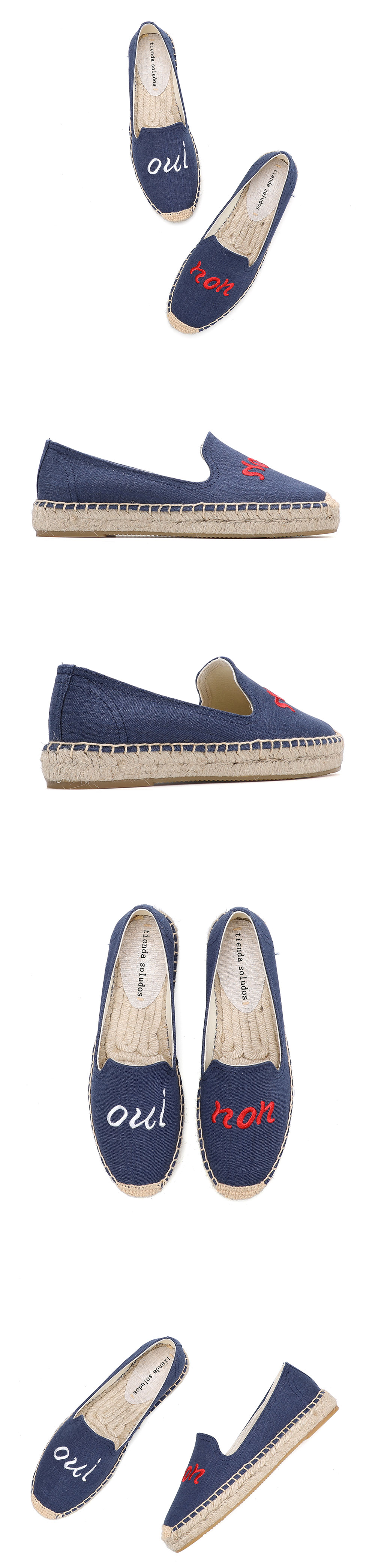 2021 New Rushed Flat Platform Hemp Rubber Slip-on Casual Spring/autumn Sapatos Zapatillas Mujer Womens Espadrilles Flat Shoes