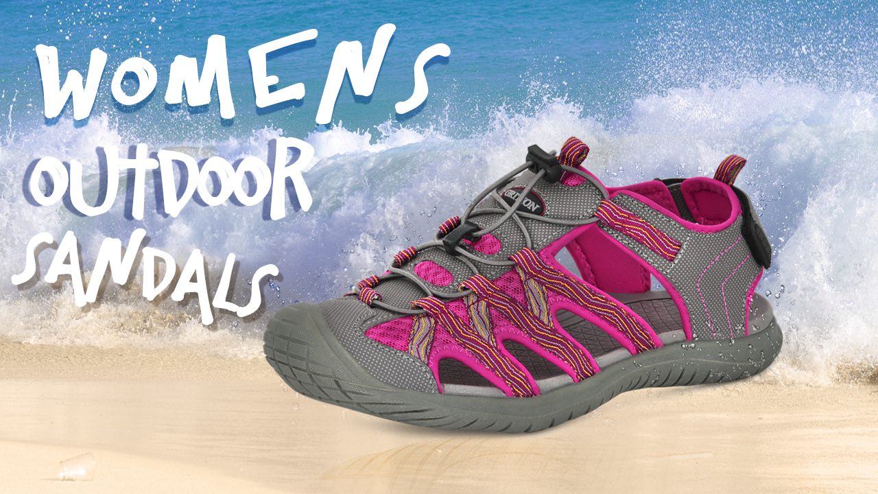 GRITION Women Sandals Non-Slip Summer Beach Shoes Outdoor Trekking Hiking Sandals 2021 New Plus Size 36-41 Gladiator Flat Heels