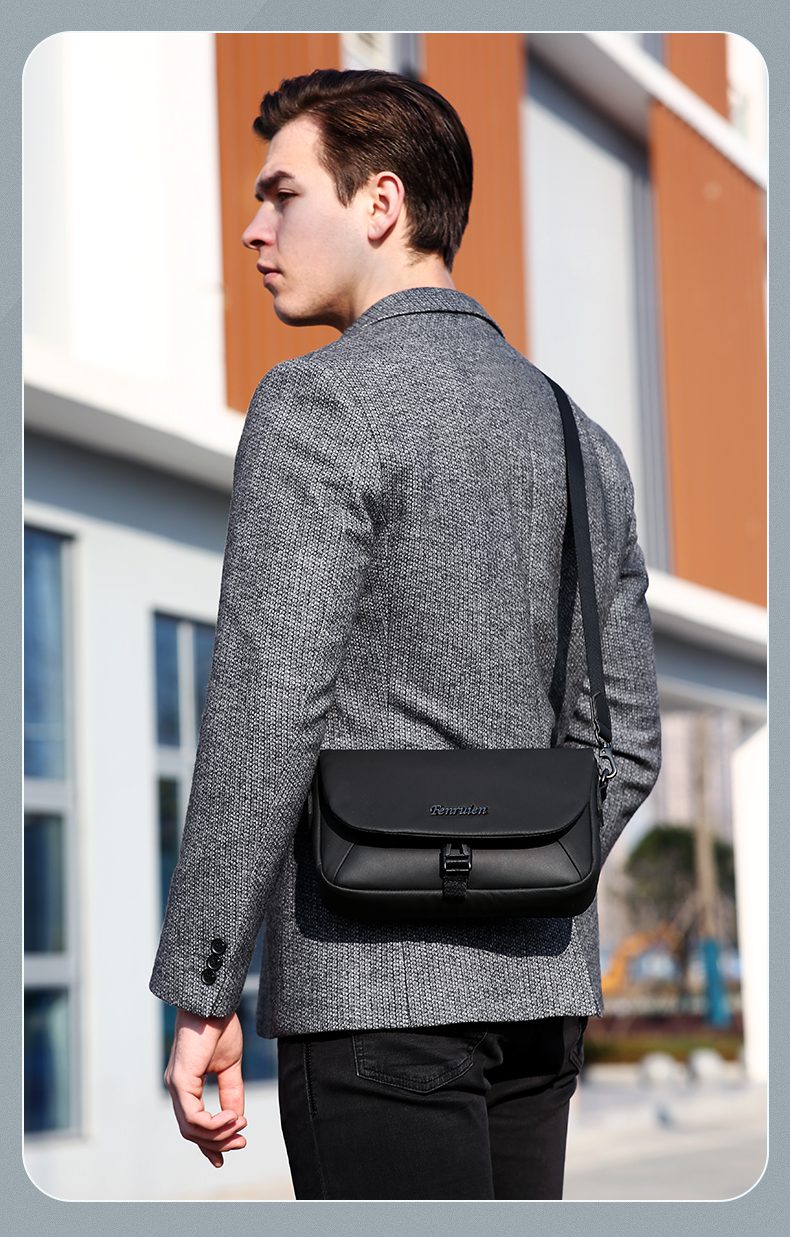 Fenruien 2021 New Casual Men Shoulder Bags High Quality Crossbody Bag Fashion Trend Waterproof Short Trip Messenger Bag For Male