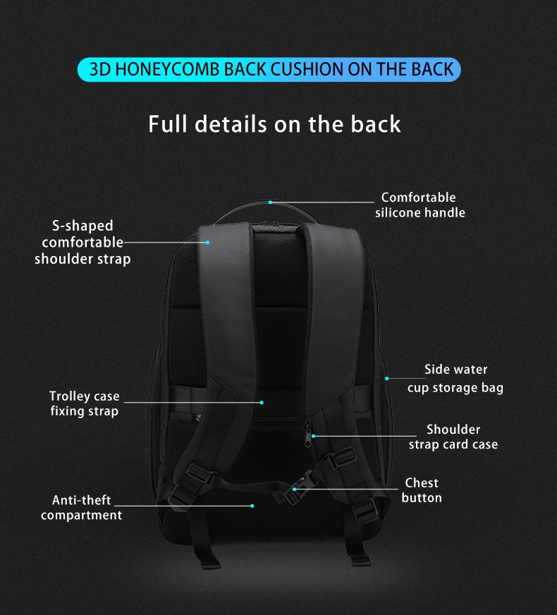 Fenruien Multifunction Hard Shell Series Backpack Men Anti Theft Waterproof Laptop Backpack full details