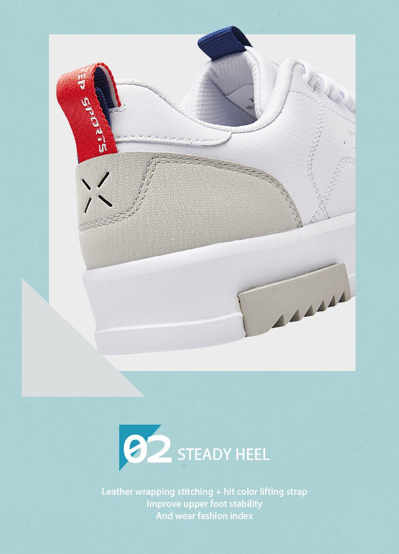 Xtep Board Shoes Fall 2020 New White Men's Casual Shoes Trend Small White Shoes Student Sports Shoes 880319310008
