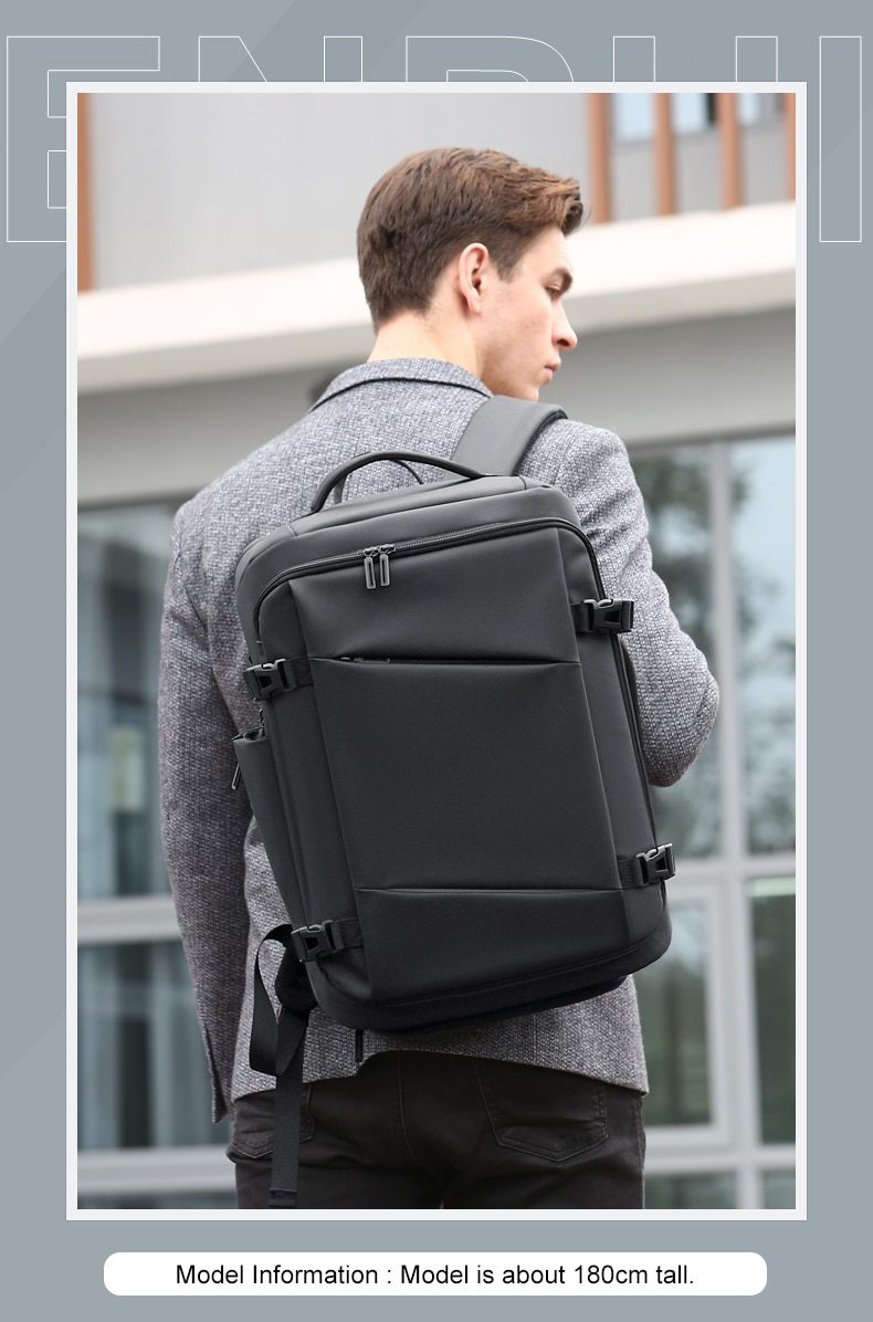 Fenruien Men's Backpack 17 Inch Laptop Backpacks Multifunction Large Capacity Waterproof Business Travel Backpack Bag 2021 New