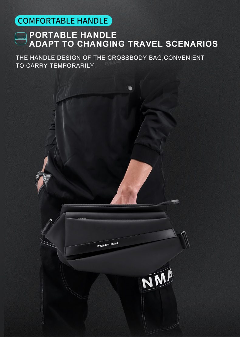 Fenruien Men Outdoor Sports Shoulder Bag Multifunction Male Fashion Crossbody Bag Waterproof Short Trip Chest Bag 2021 New
