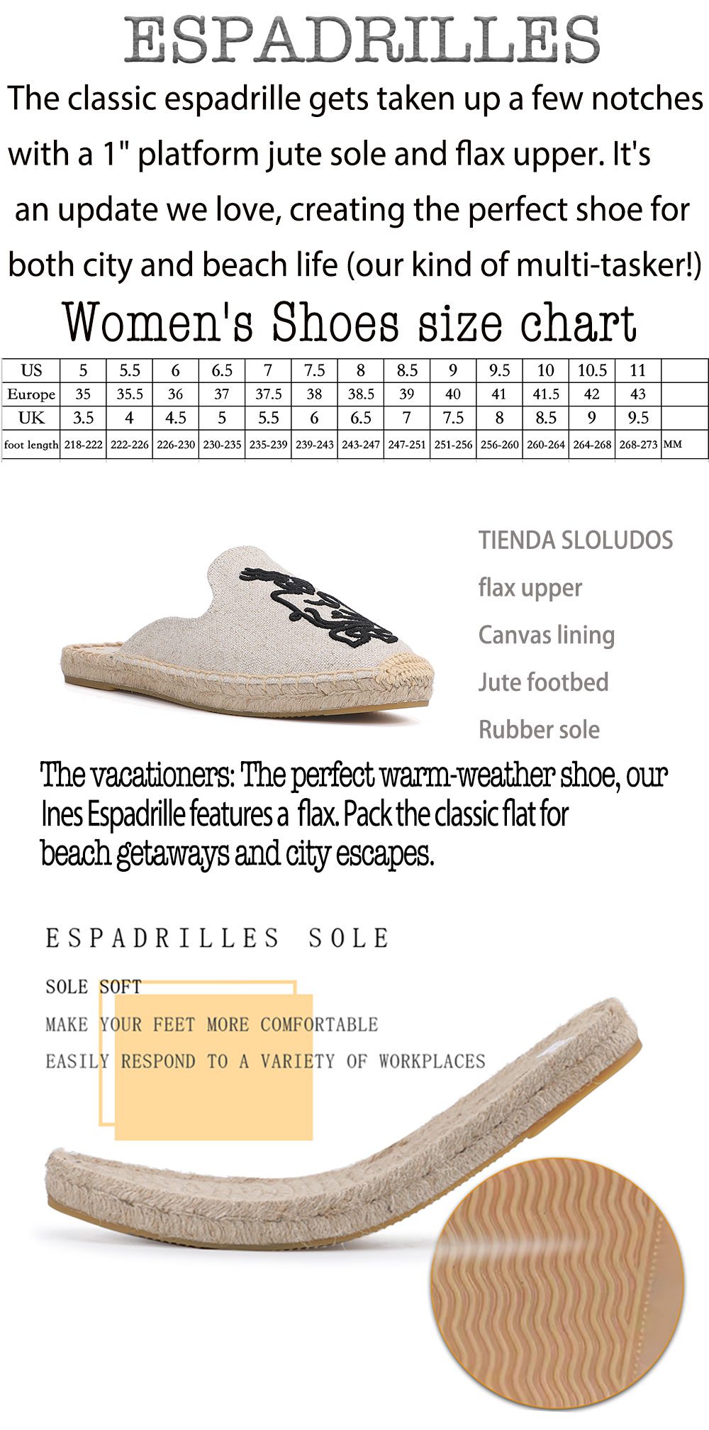 Espadrilles Slippers For Flat Pantufas Pantufa 2022 Hot Sale Top Hemp Summer Rubber Cotton Fabric Mules Zapatos De Mujer