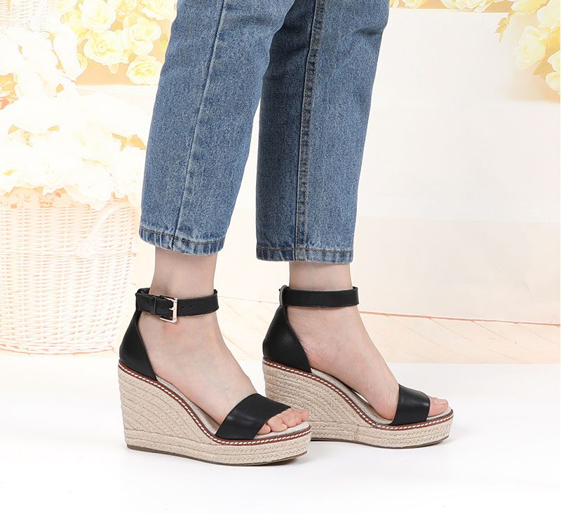 Sapato Feminino Sandalias Mujer Sapatos Mulher Platform Wedges Sandals Shoes Heel For Dresses Heels Summer Sale Slip On Wedge