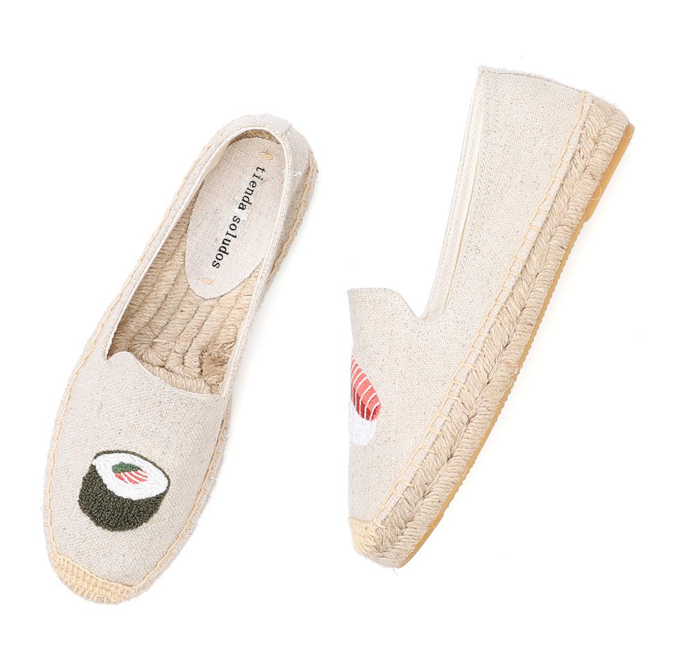 Zapatillas Mujer Sapatos Women's Espadrille Embroider Shoes Comfortable Slippers Womans Breathable Flax Hemp Designer Famous