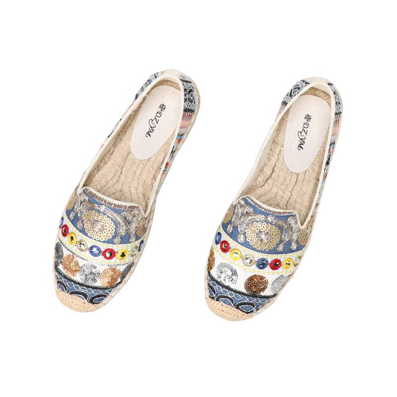 Personalized fashion color sequined women's shoes, high-quality, comfortable, thick-soled, non-slip, breathable, color-blocking