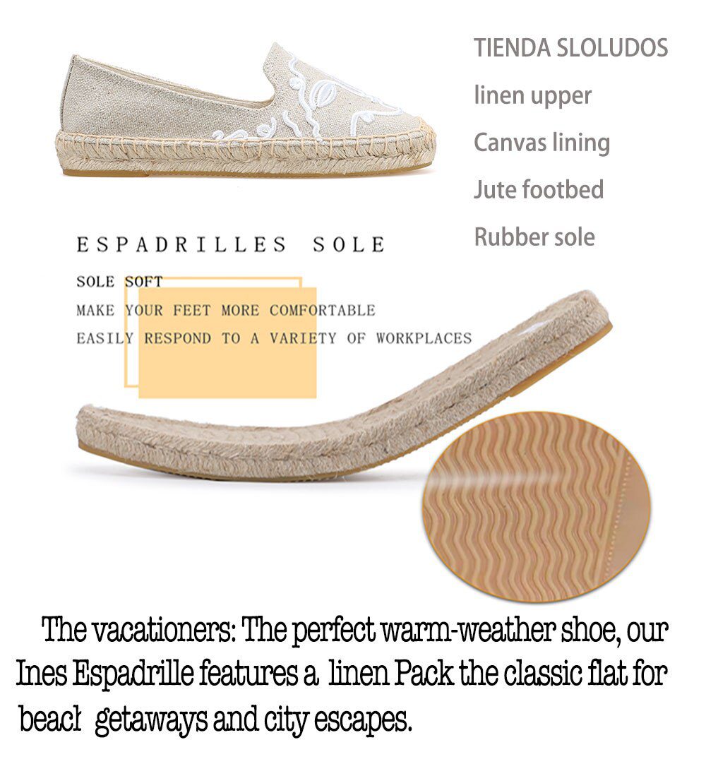 2021 New Top Hemp Rome Heels Pumps Ladies Shoes Women's Classic Cap-toe Slip On Platform Simple Espadrilles Embroidered Loafers