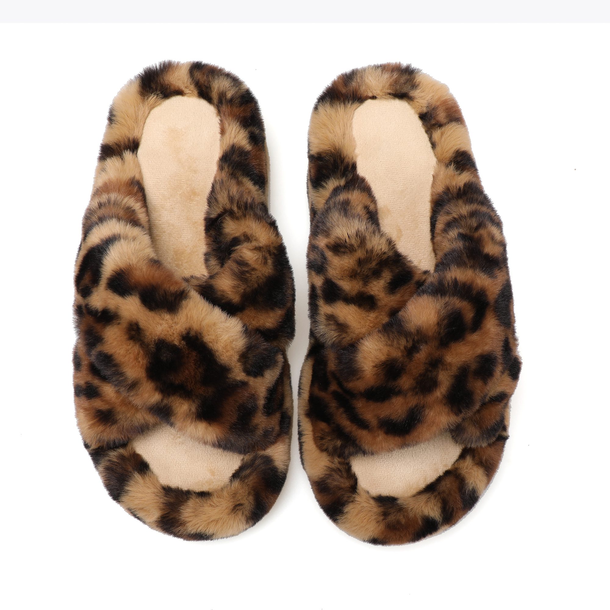 Fashion simple rabbit fur slippers with fur, comfortable non-slip casual ladies slippers, fur slippers