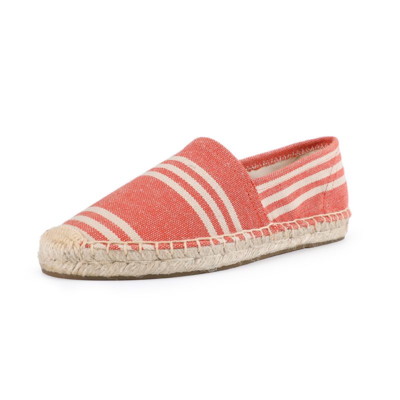 Woman Flats Espadrilles 2021 D'orsay Flats D'orsay Promotion Direct Selling Canvas Gingham Zapatillas Mujer Casual Sapatos