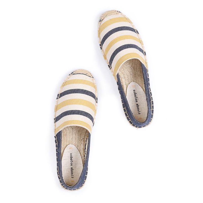 Woman Flats Espadrilles 2021 D'orsay Flats D'orsay Promotion Direct Selling Canvas Gingham Zapatillas Mujer Casual Sapatos