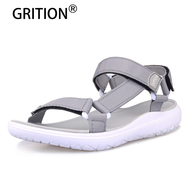 GRITION Women Sandals Fashion Summer Lightweight Beach Ladies Flat Platform Casual Walking Shoes Comfortable Blue Gray Green New