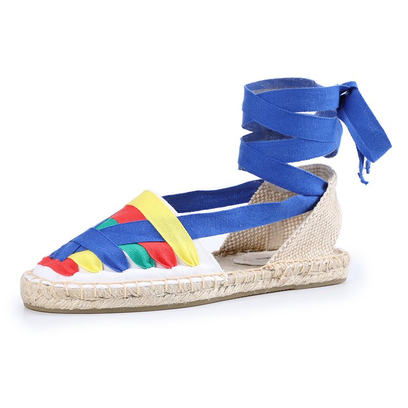 2021 Real Sapatos Mulher Sandals Tienda Soludos Women's Eternity Flat Espadrilles, Canvas Casual Slip On Shoe With Elastic Band