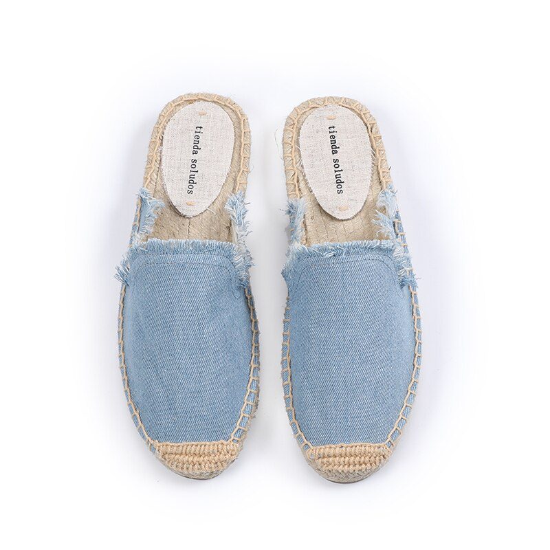 Zapatos De Mujer Pantufas Tienda Soludos Women's Frayed Mule Canvas Rubber Solid Spring/autumn Slippers Slides Sandals Shoes