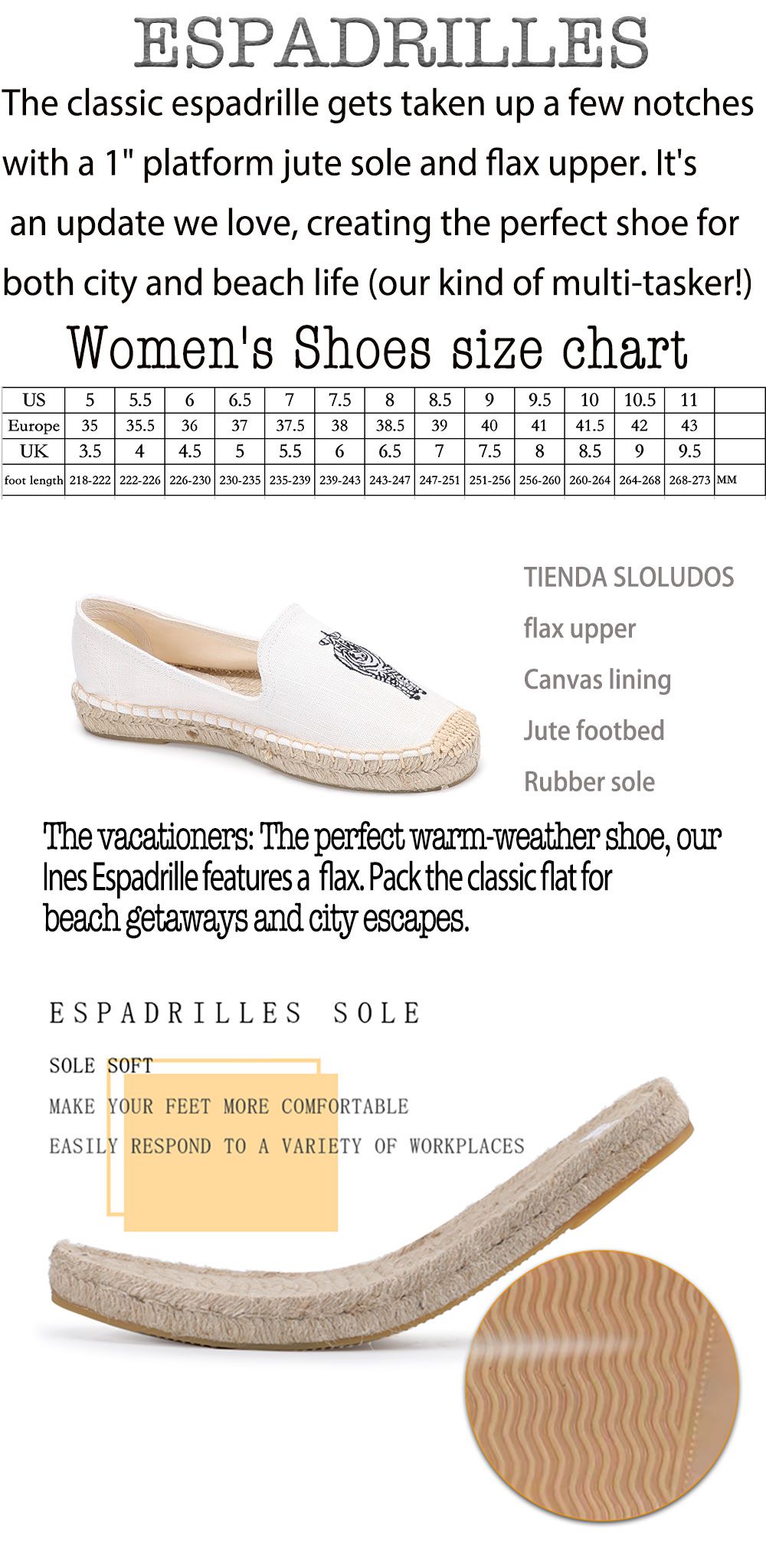 2021 Special Offer Sale Flat Platform Hemp Rubber Slip-on Casual Zapatillas Mujer Sapatos Womens Espadrilles Shoes