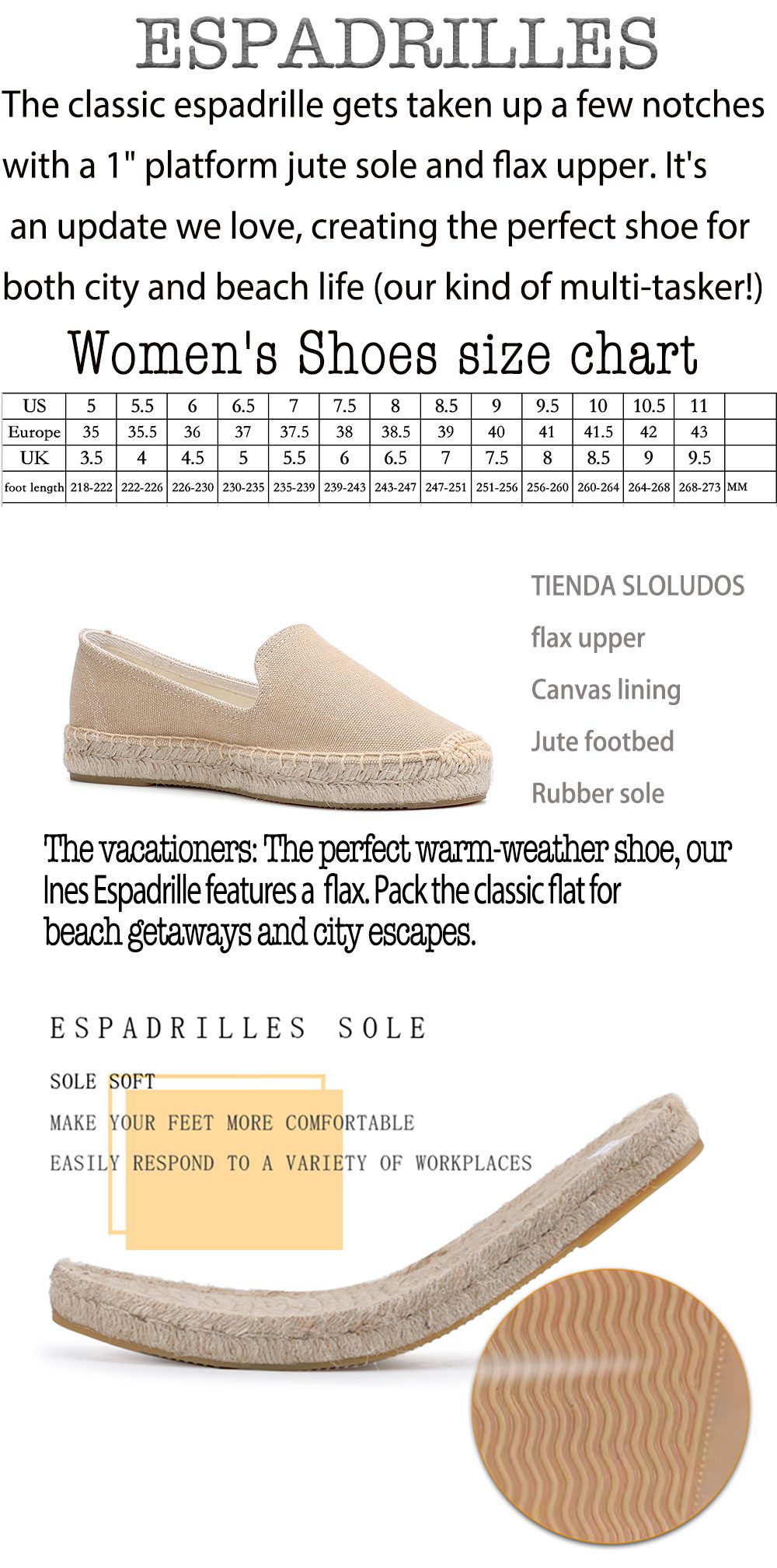 2021 Round Toe New Top Fashion Sale Flat Platform Hemp Rubber Slip-on Casual Sapatos Zapatillas Mujer Womens Espadrilles Shoes