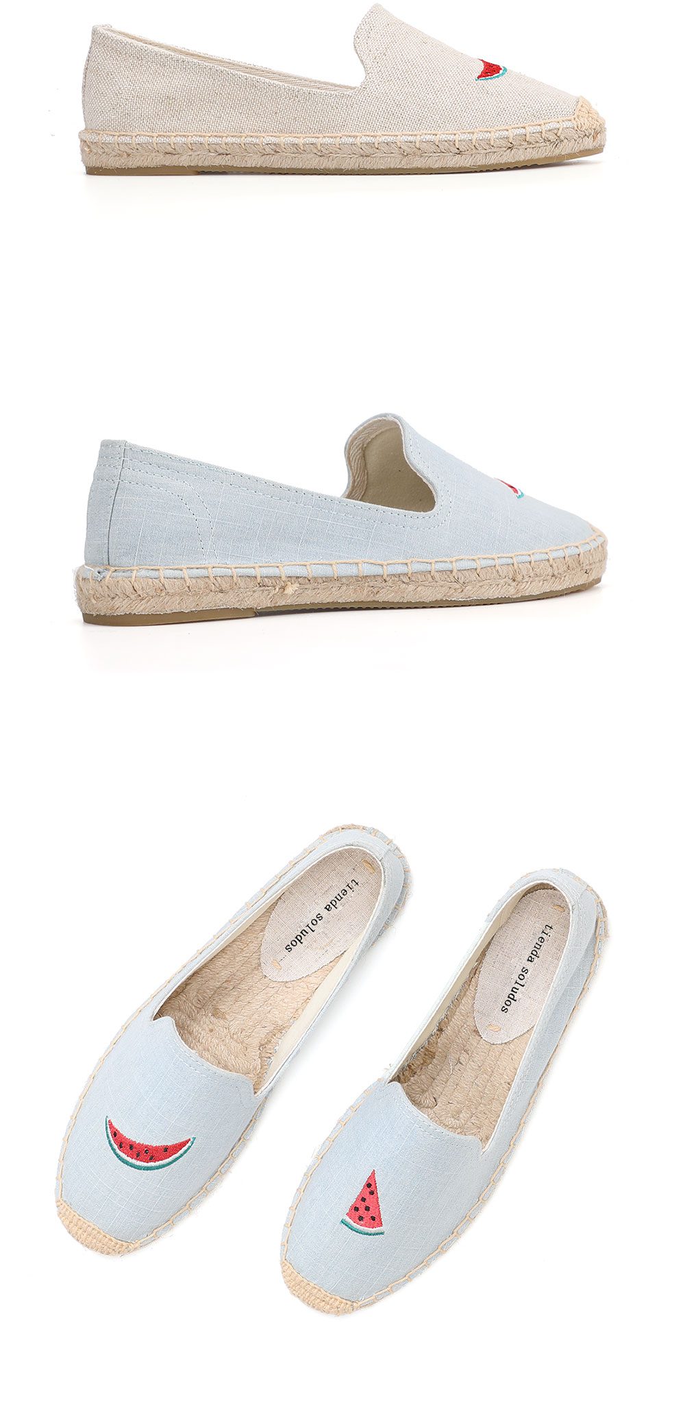2022 Casual Rubber Espadrilles For Flat Embroidered New Special Offer Ballet Flats Hemp Cotton Fabric Sapatos Zapatillas Mujer