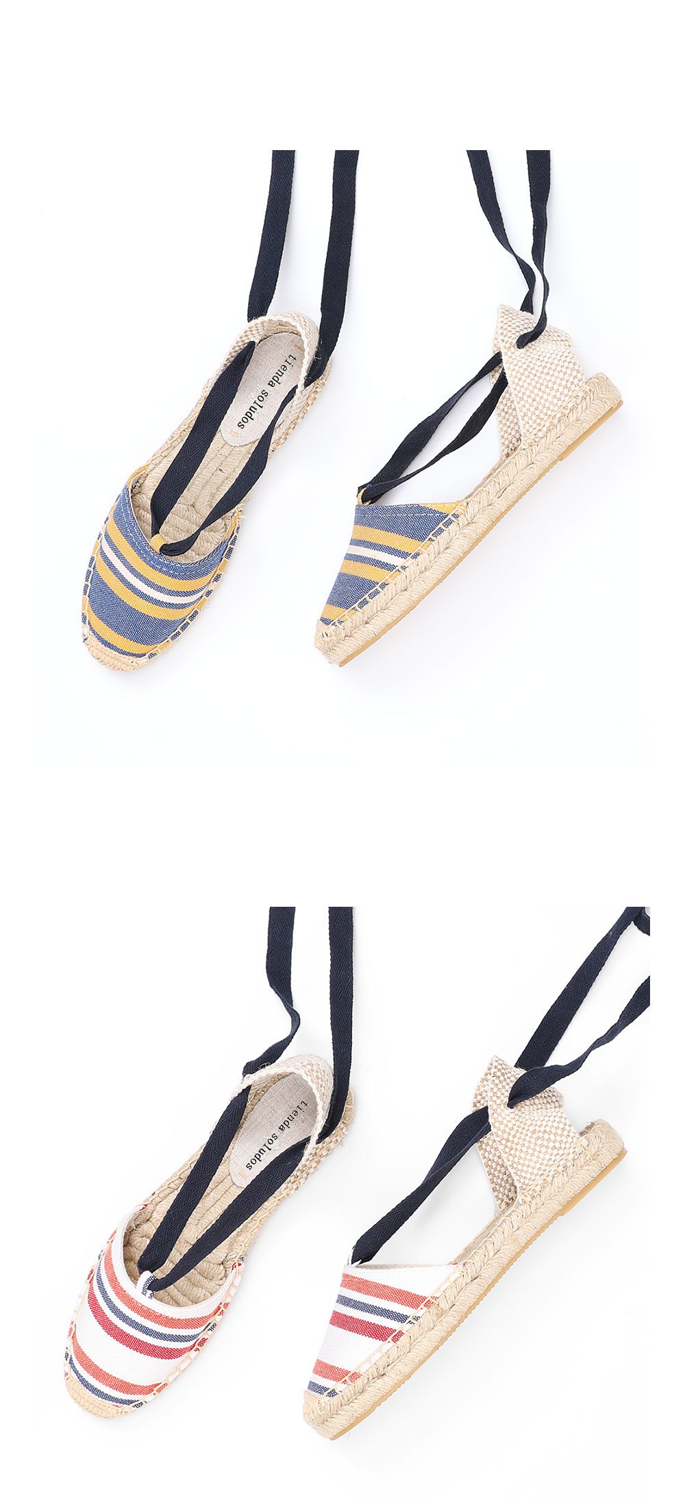 2021 Hot Sale Promotion Cotton Fabric Flat With Open Sapato Feminino Sandals Sandalias Mujer Womens Espadrilles Shoes