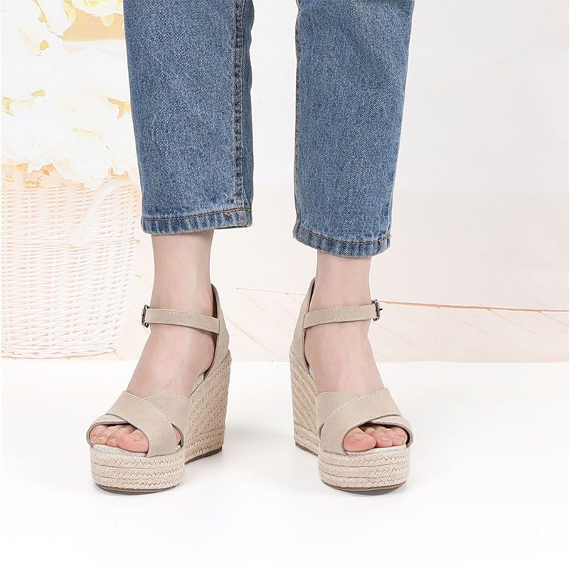 Platform Wedges Sandals Genuine Leather Casual Heels 2022 New Hot Sale Gladiator Sapatos Mulher Sapato Feminino Shoes For