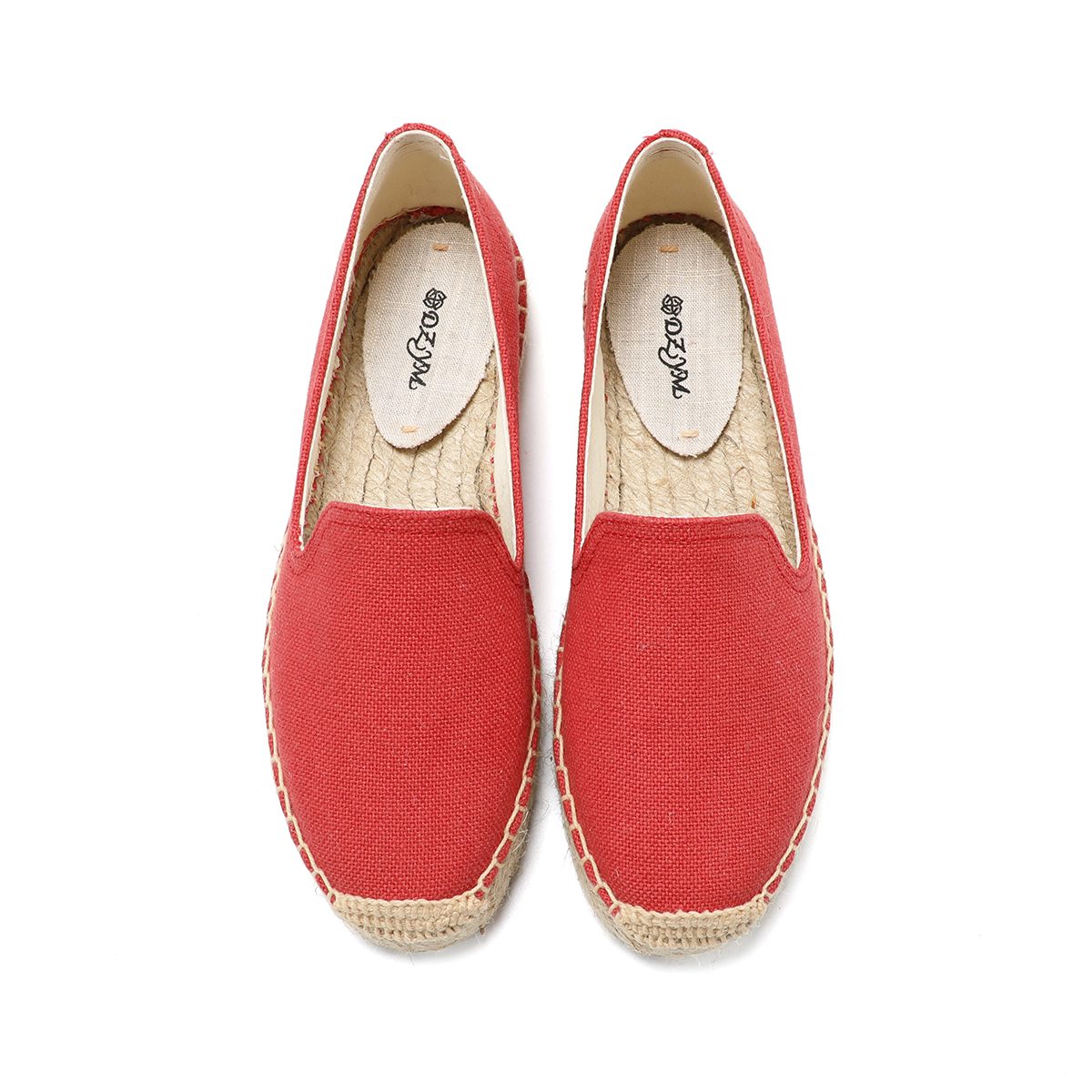 2021 New Arrival Rushed Casual Spring/autumn Hemp Round Toe Rubber Slip-on Solid Sapatos Zapatillas Mujer Espadrilles Flat