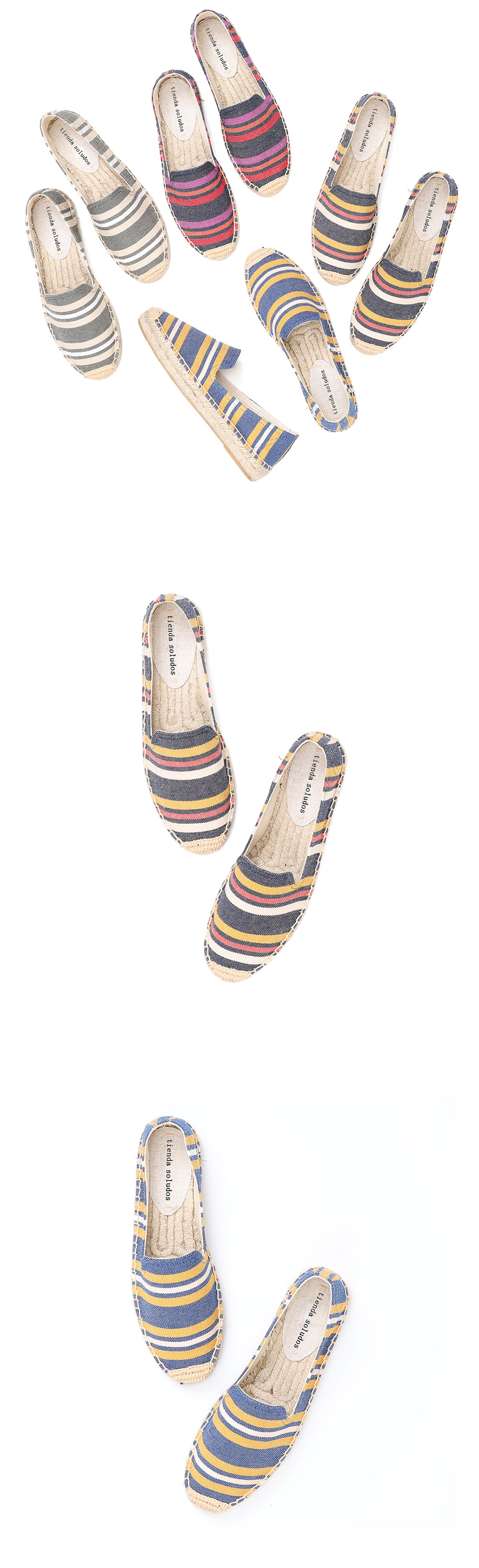 2021 Direct Selling Time-limited Flat Platform Cotton Fabric Rubber Sapatos Zapatillas Mujer Womens Espadrilles Shoes