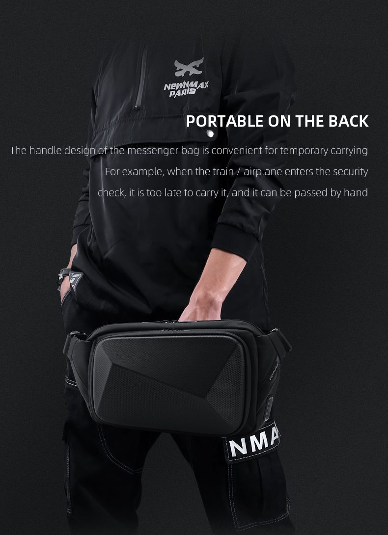 Fenruien Multifunction Men Crossbody Bag USB Port Shoulder Bag Waterproof Short Trip Chest Bag 2021 New Fashion Bags For Men