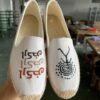 Personality fashion new style flat shoes Personality embroidery non slip women s flat espadrilles rotated