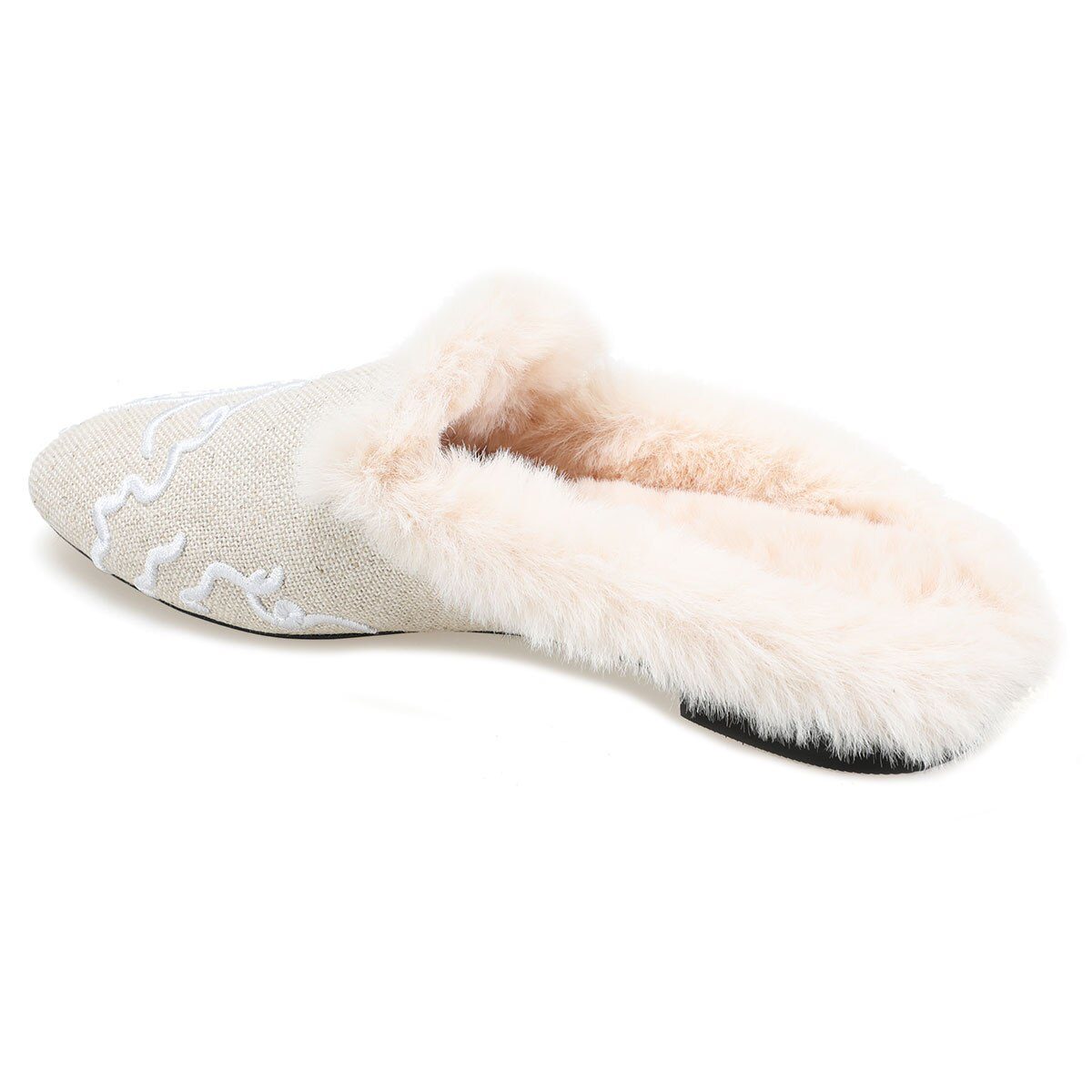 Promotion Arrival Slippers Shoes Flat Home Soft Slip On Female House Faux Bedroom Furry Ladiesindoor Winter 2