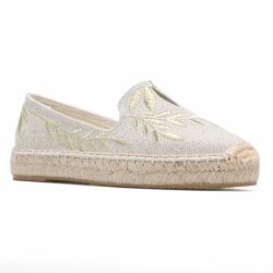 Round Toe Womens Espadrilles Flat Shoes Hot Sale Real Platform Rubber Slip on Casual Floral
