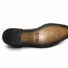 SHENBIN'S Handmade Brown Cap Toe Derby Shoes with Genuine Deer Leather and Ostrich Skin Pattern, Limited Edition, Size 40