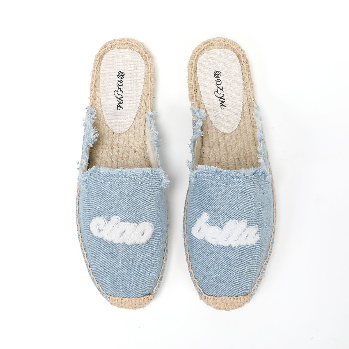 Ladies Summer Flat Breathable Espadrille Slippers Fashion Casual Simple Beach Sandals Ladies Muller Shoes Shallow Mouth Slip On
