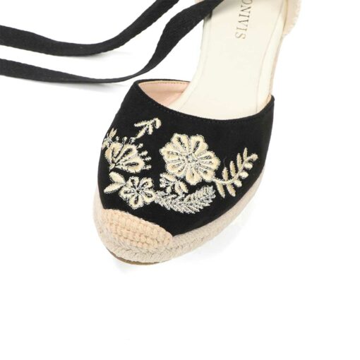 Summer ladies temperament wedge heel strap sandals black all match thick heel platform waterproof platform cm