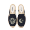 Sun and Moon Pattern Embroidery Flat bottomed Breathable Espadrilles Ladies Casual and Comfortable One step Slippers