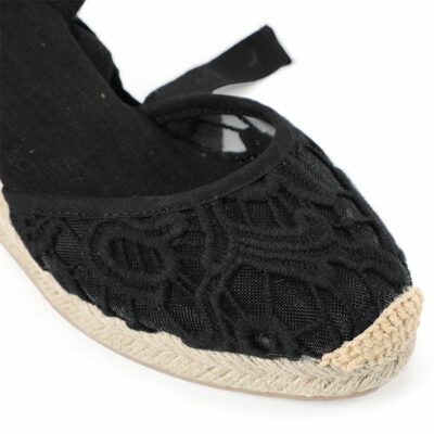 Wedges Shoes Sandals sale Sapato Feminino Elegant Lace Strap Tienda Soludos Floral Crochet Wrap Slingback Espadrille