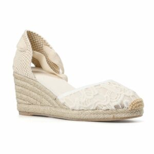 Wedges Shoes Sandals sale Sapato Feminino Elegant Lace Strap Tienda Soludos Floral Crochet Wrap Slingback Espadrille