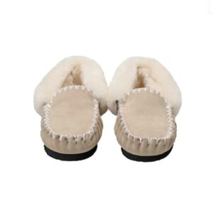 Winter warm leather and wool home shoes comfortable fur lined women s shoes