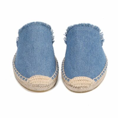 Woman Slippers Unicornio Terlik Solid Mules For Flat Limited New Denim Summer Rubber Cotton Fabric Pantufas