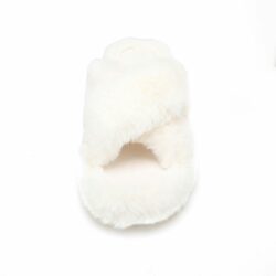 Women s Fuzzy Fluffy Furry Fur Slippers Flip Flop Open Toe Cozy House Memory Foam Sandals